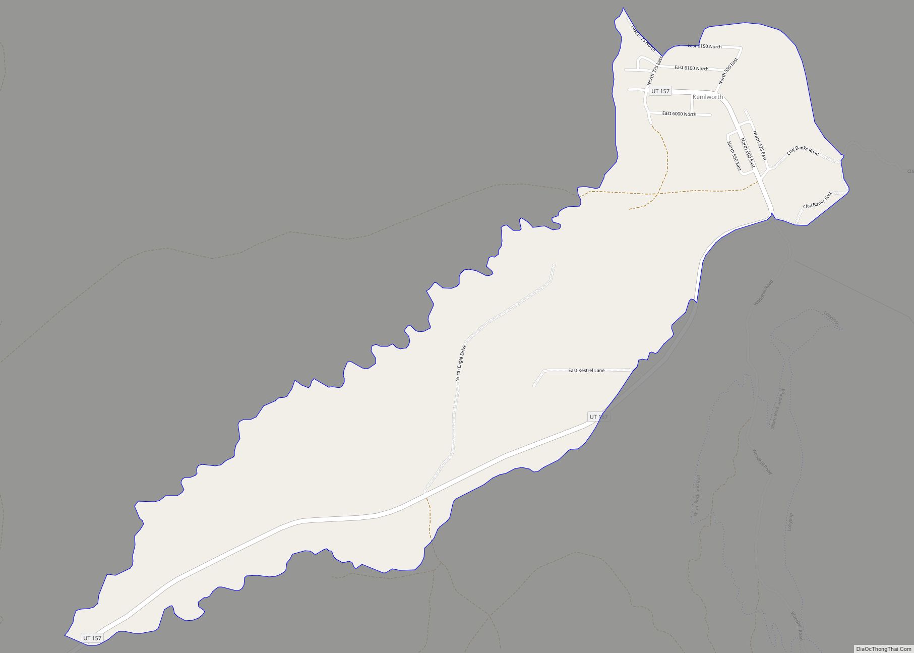 Map of Kenilworth CDP, Utah