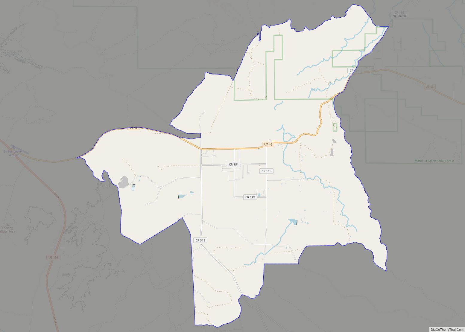 Map of La Sal CDP