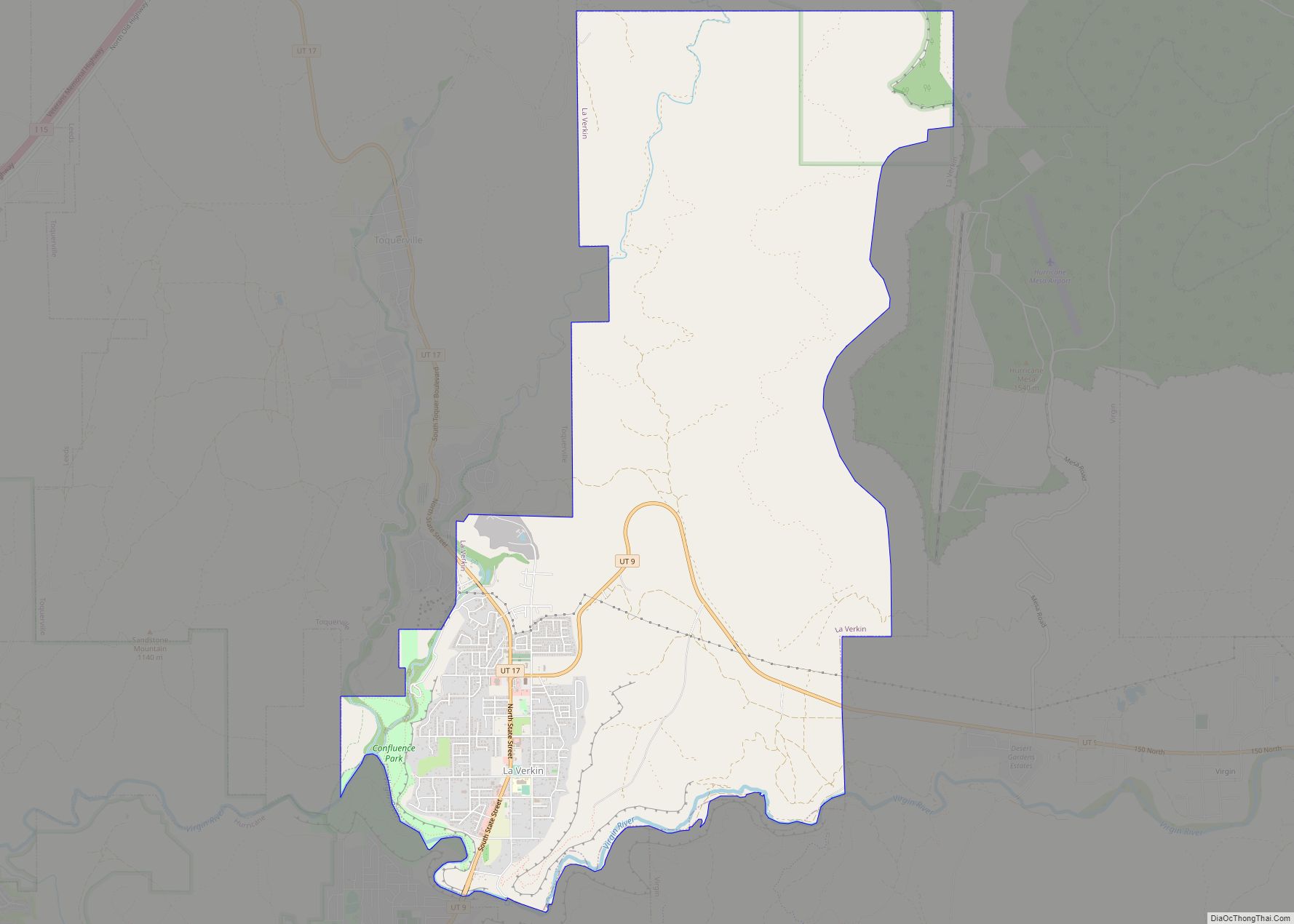 Map of La Verkin city