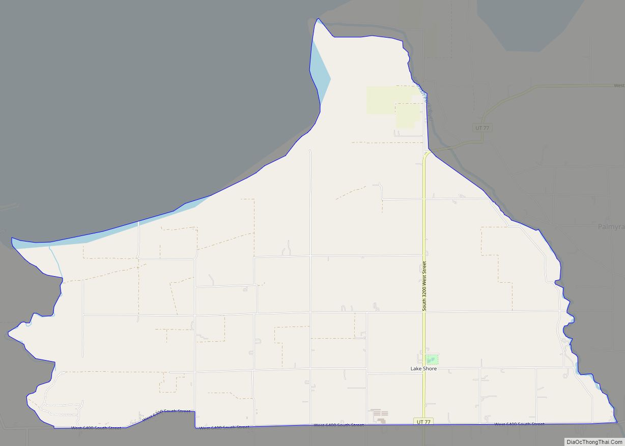 Map of Lake Shore CDP, Utah