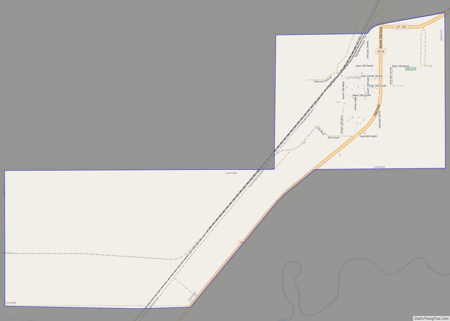 Map of Lynndyl town