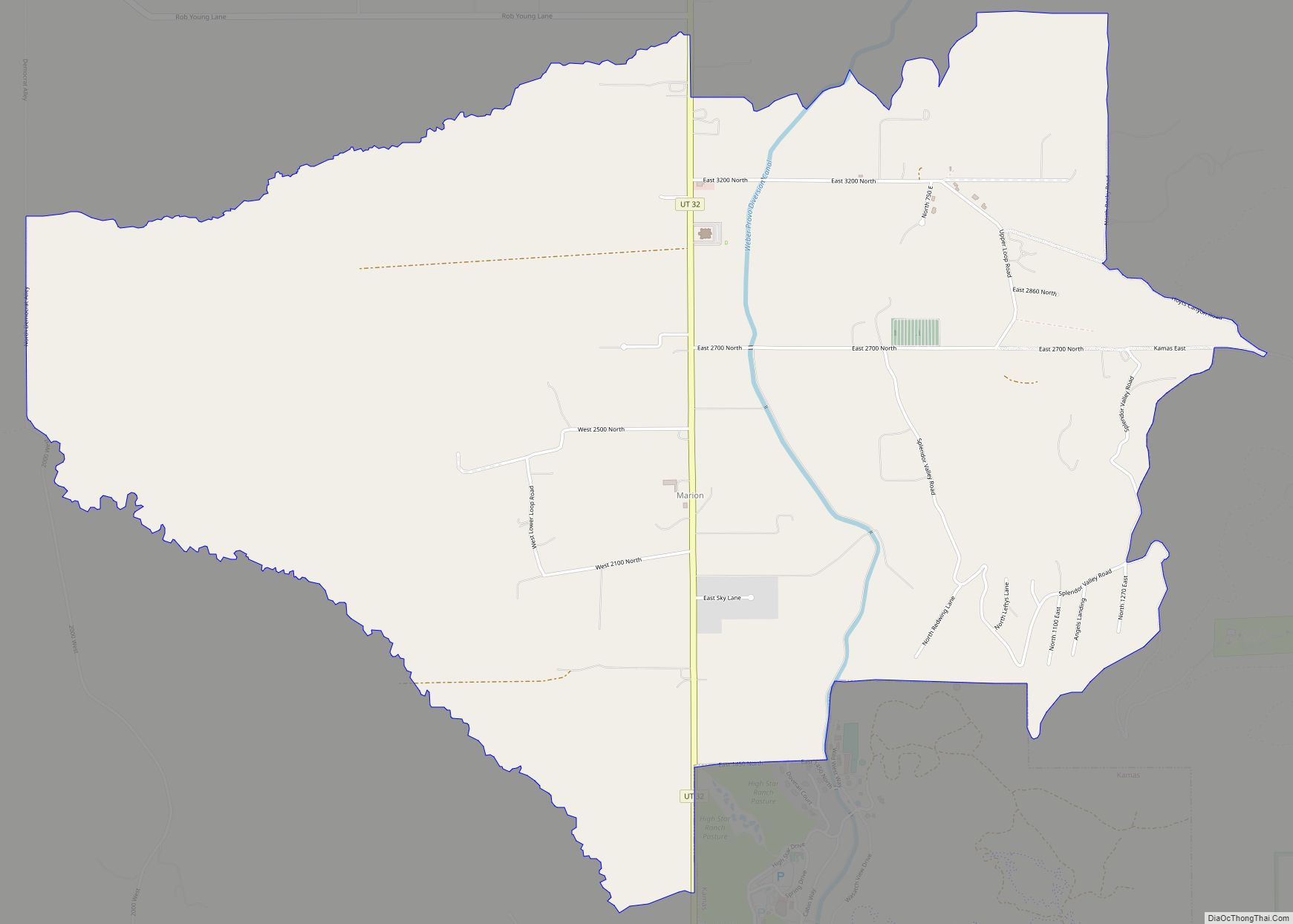 Map of Marion CDP, Utah