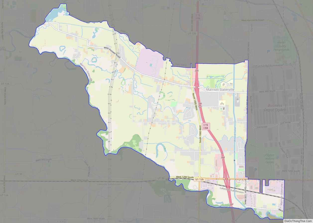 Map of Marriott-Slaterville city