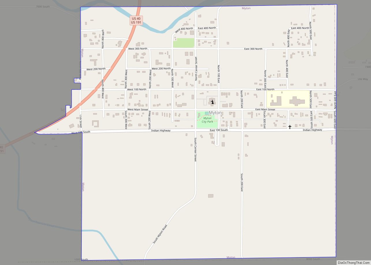 Map of Myton city