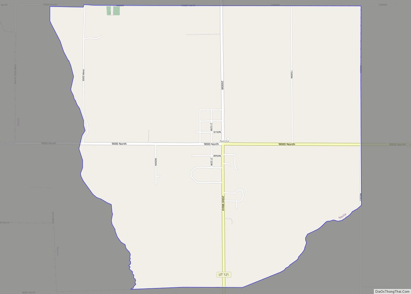 Map of Neola CDP, Utah