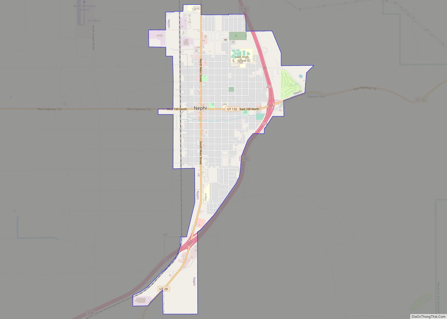 Map of Nephi city