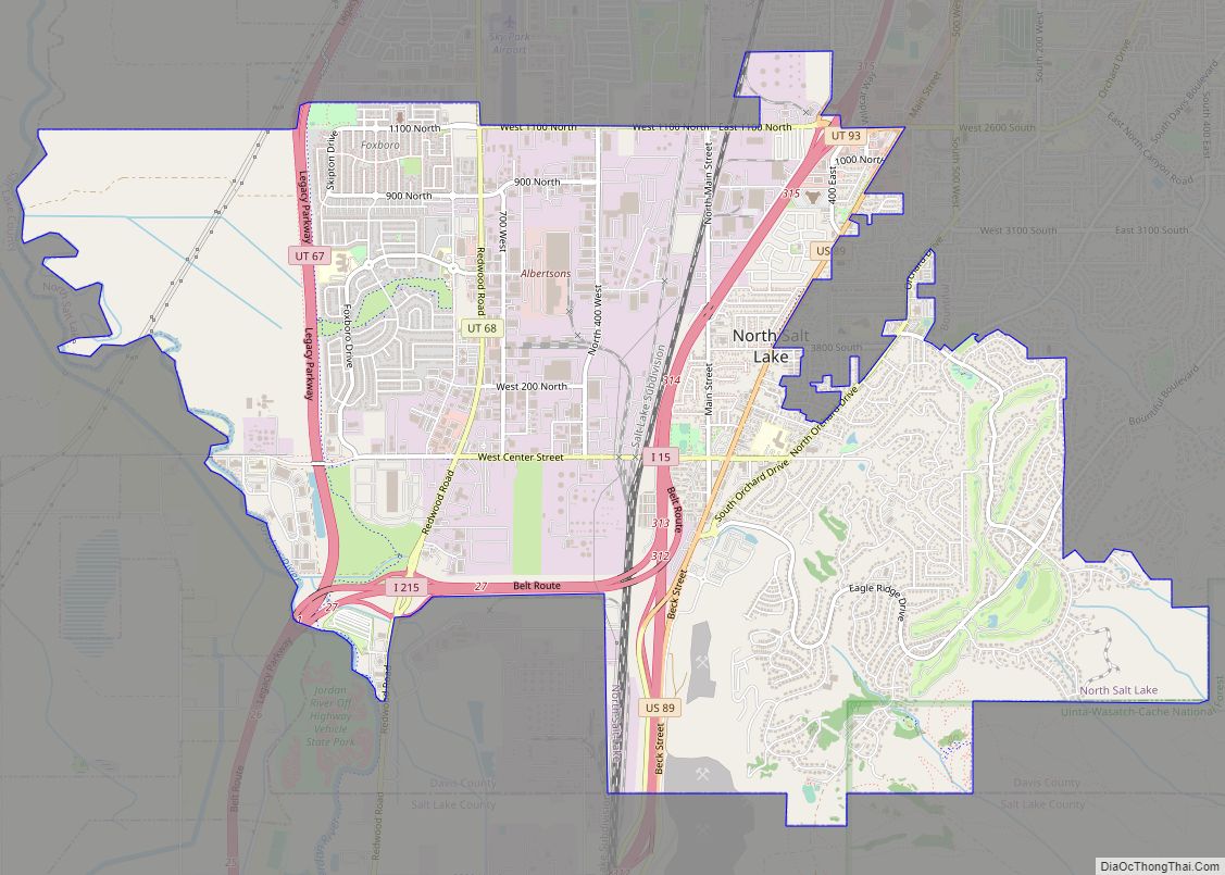 Map of North Salt Lake city