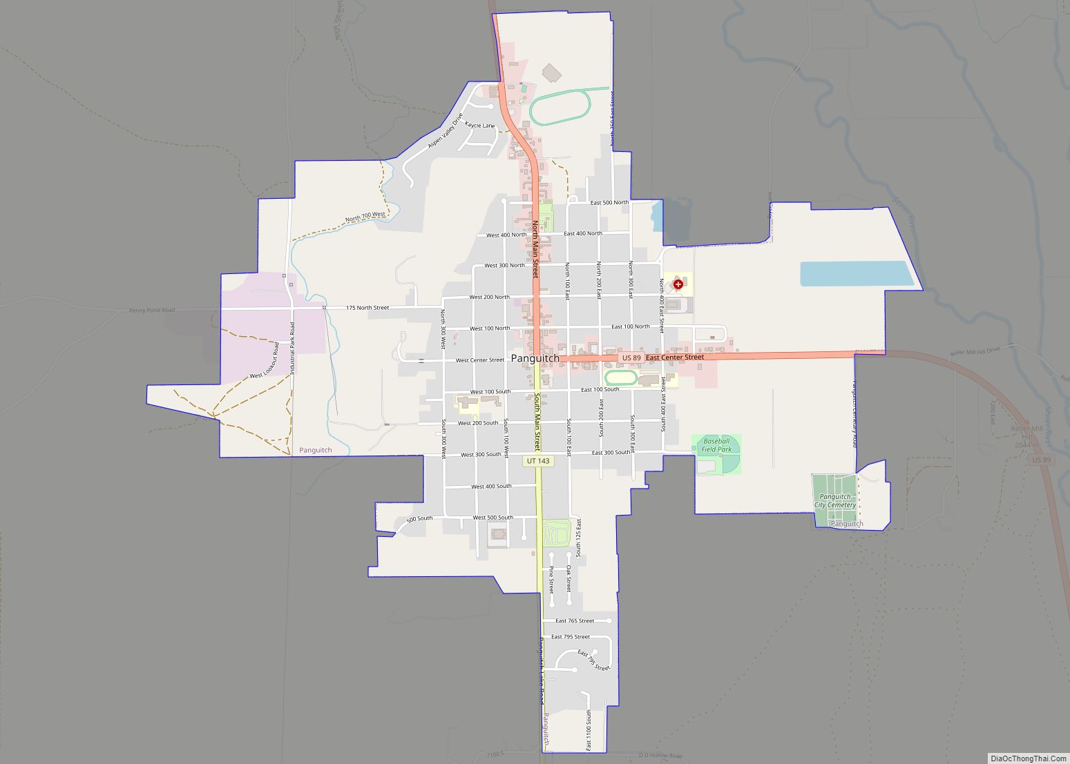 Map of Panguitch city
