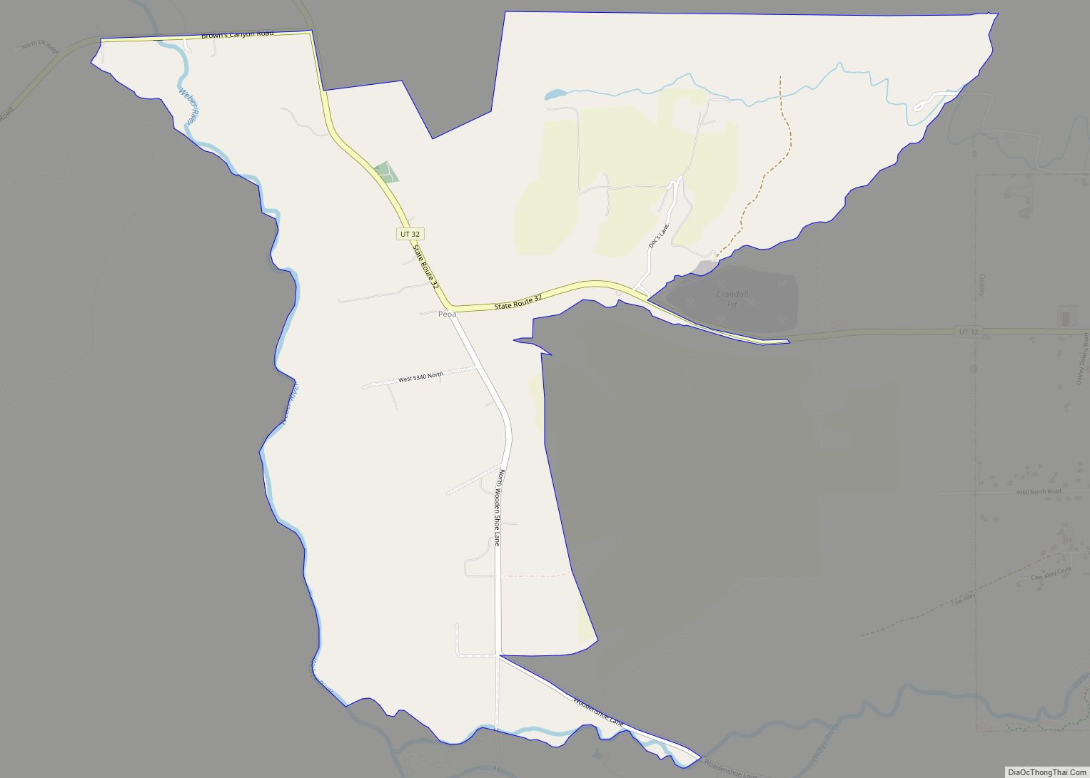 Map of Peoa CDP