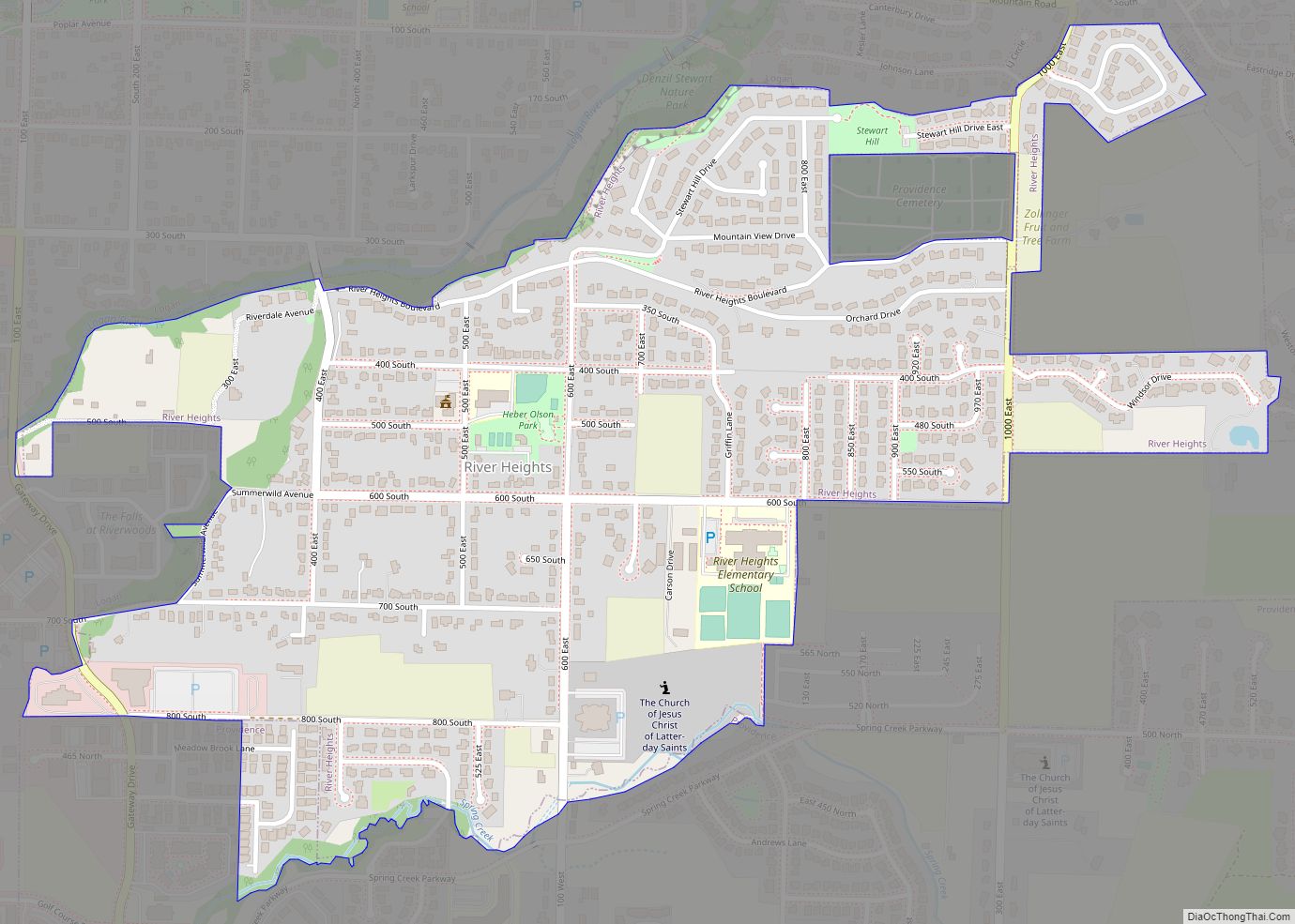 Map of River Heights city