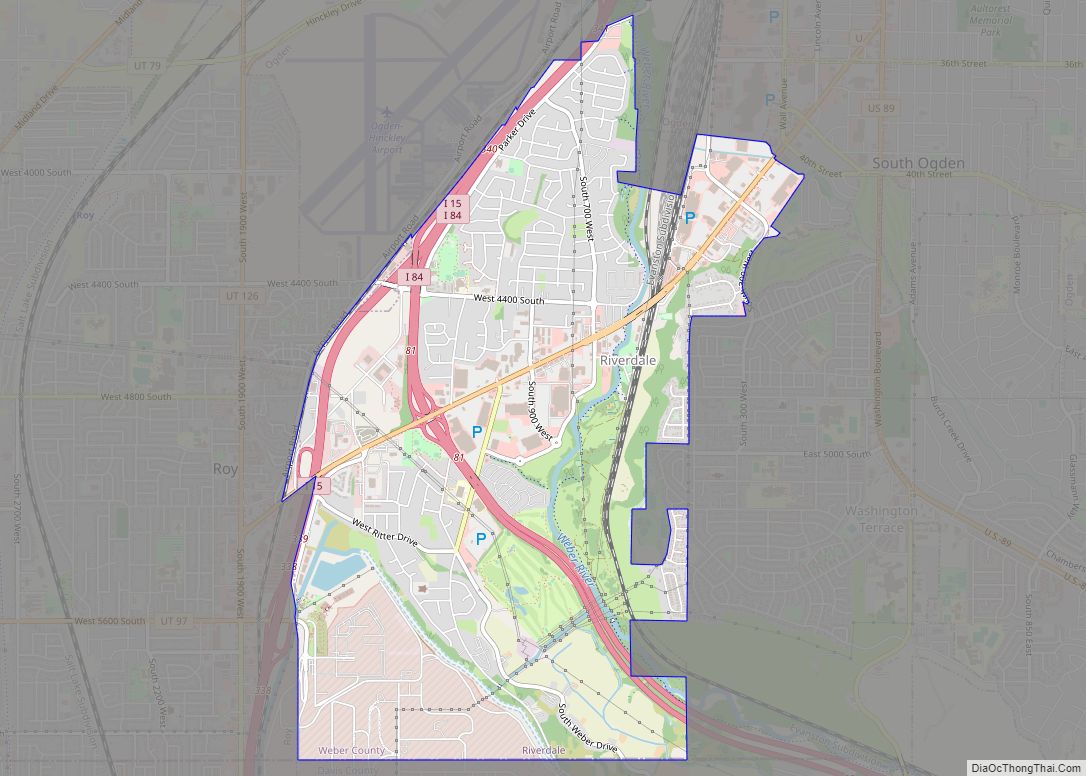 Map of Riverdale city, Utah