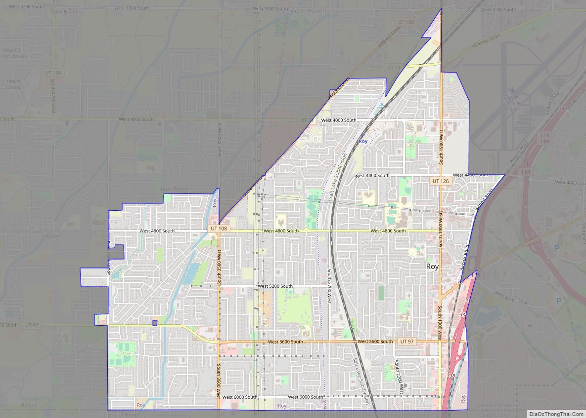 Map of Roy city, Utah