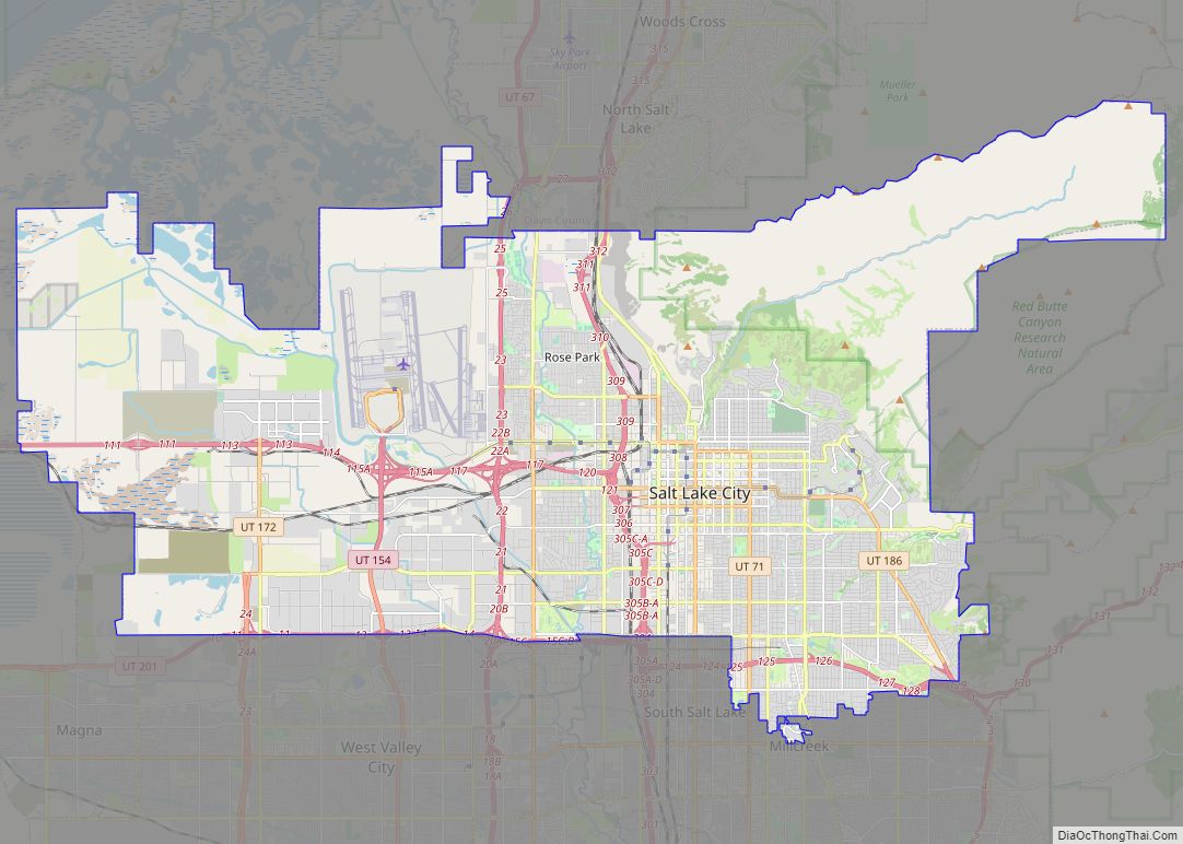 Map of Salt Lake City city