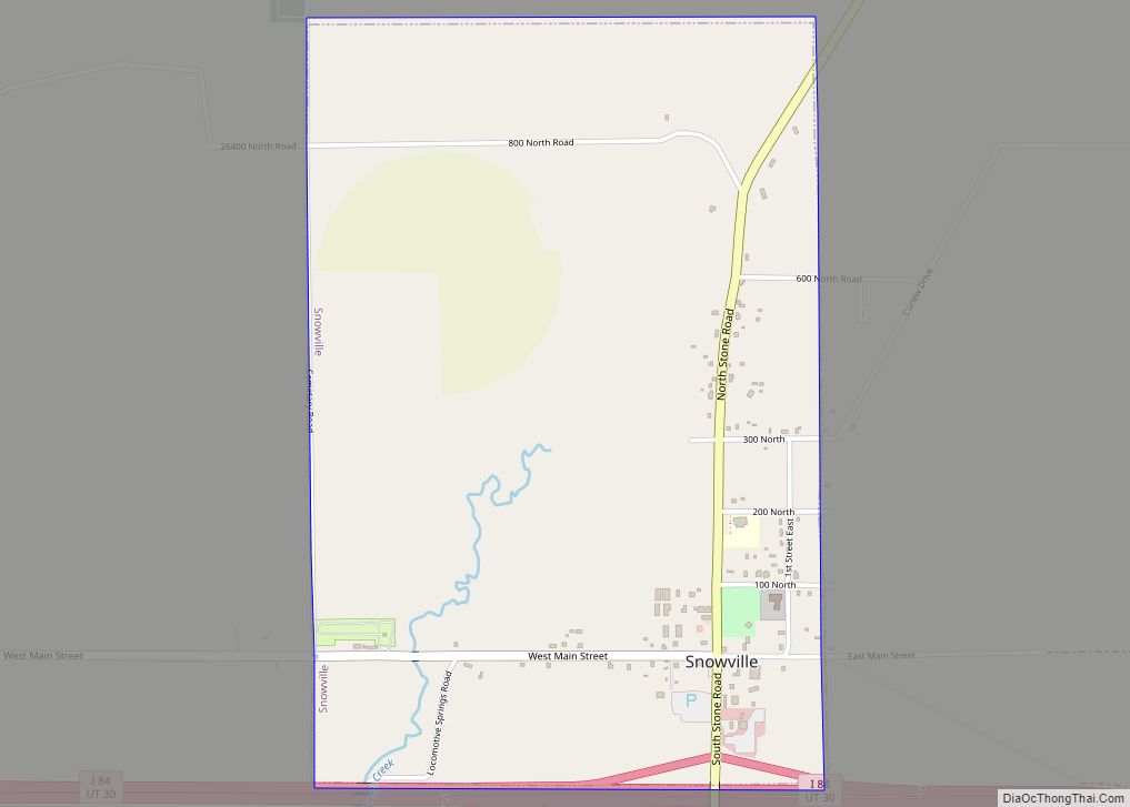 Map of Snowville town