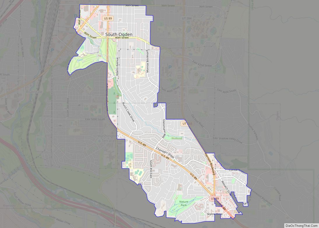 Map of South Ogden city