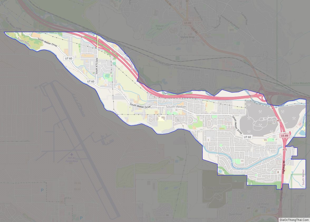 Map of South Weber city