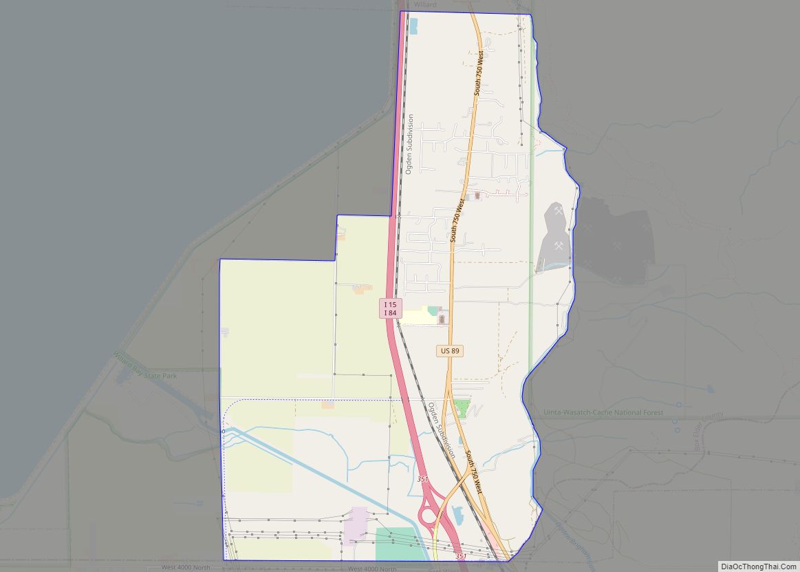 Map of South Willard CDP