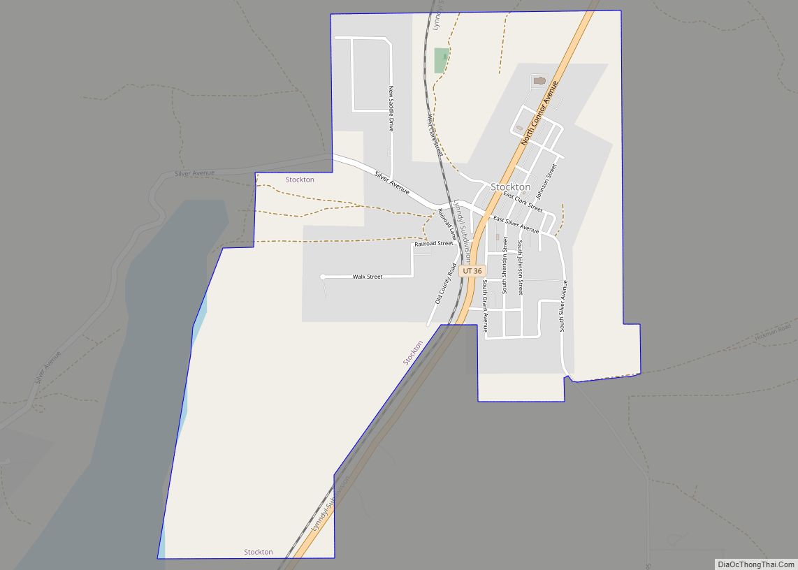 Map of Stockton town, Utah