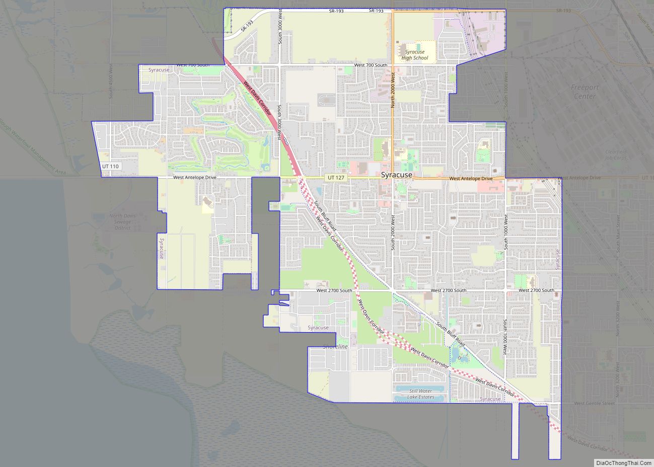 Map of Syracuse city, Utah