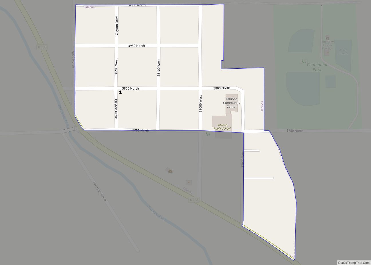 Map of Tabiona town