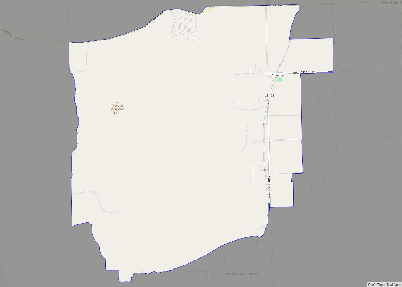 Map of Thatcher CDP, Utah