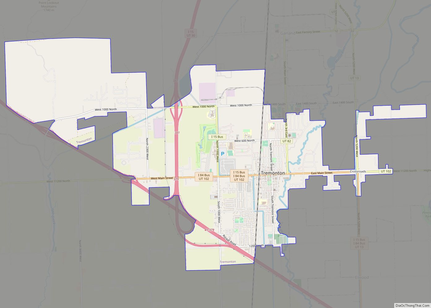Map of Tremonton city
