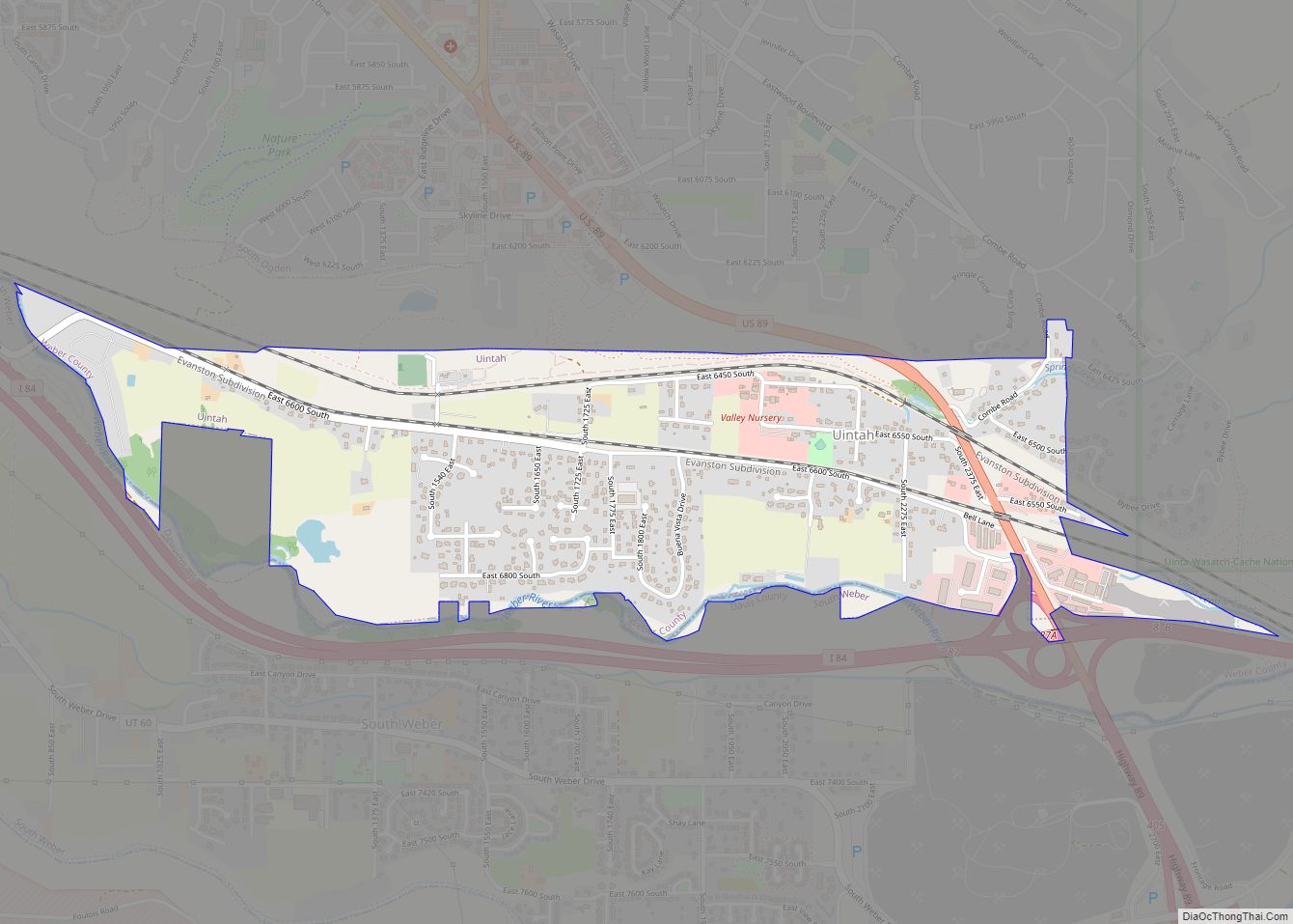 Map of Uintah town