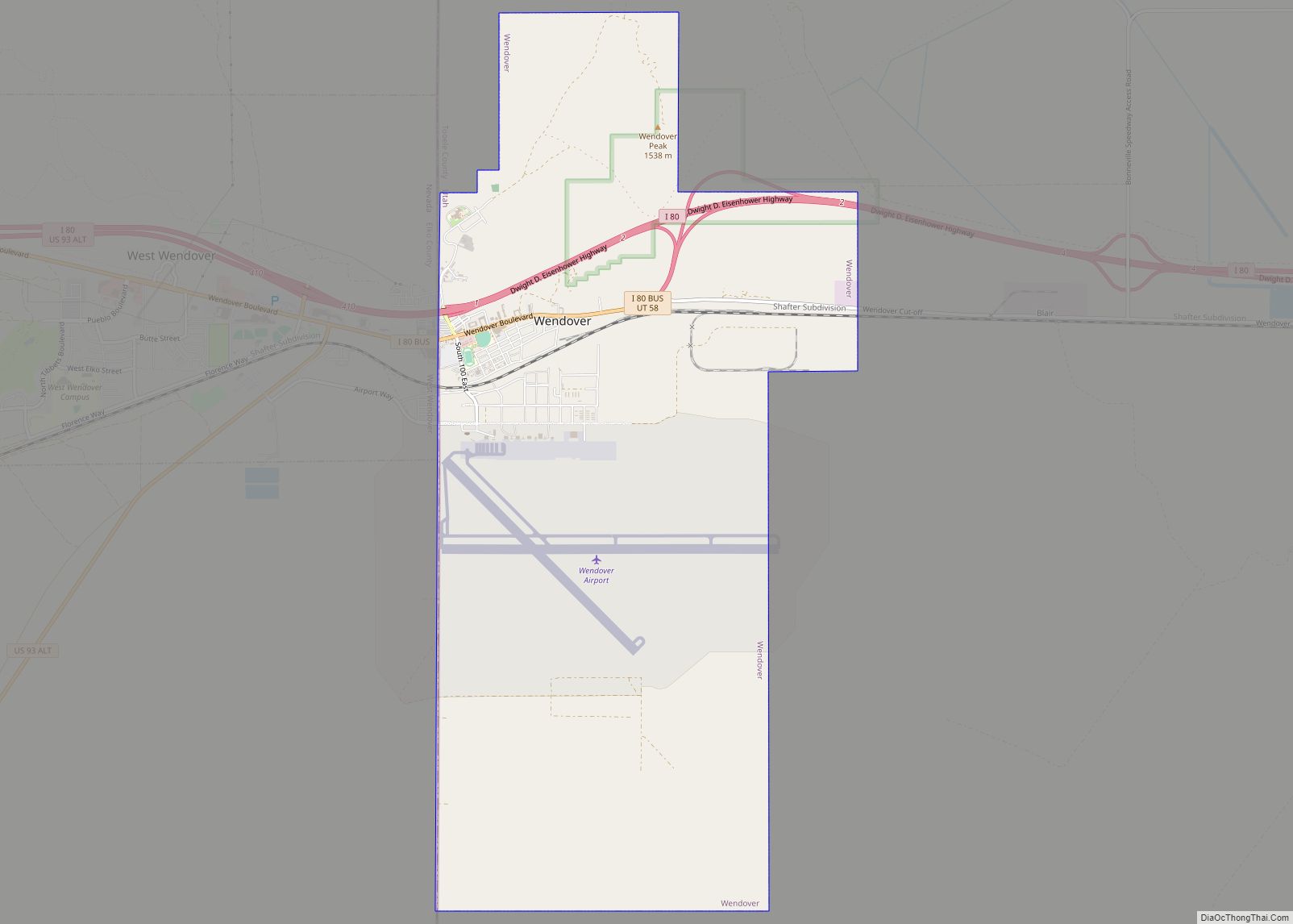 Map of Wendover city