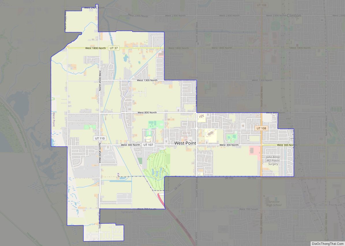 Map of West Point city, Utah