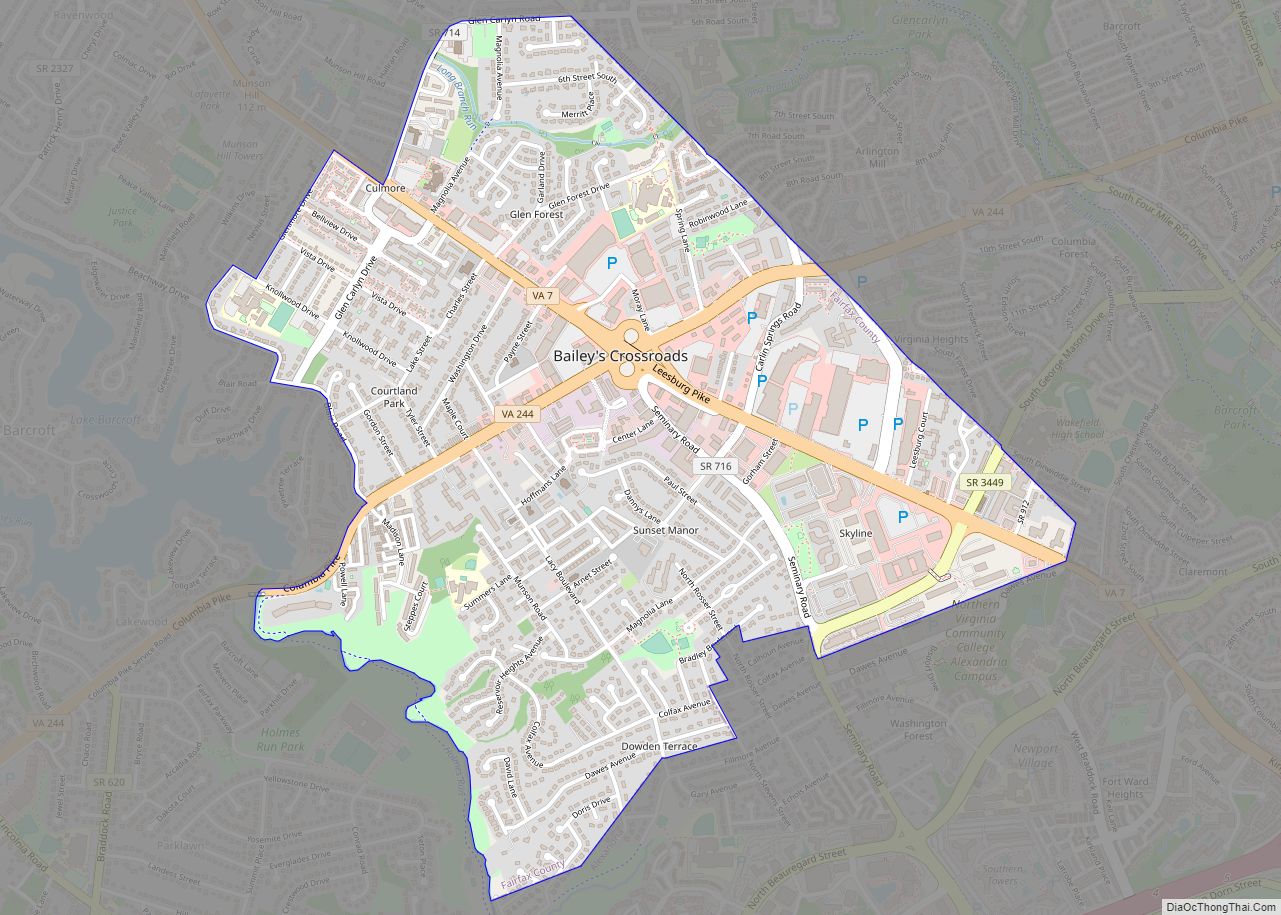 Map of Bailey’s Crossroads CDP