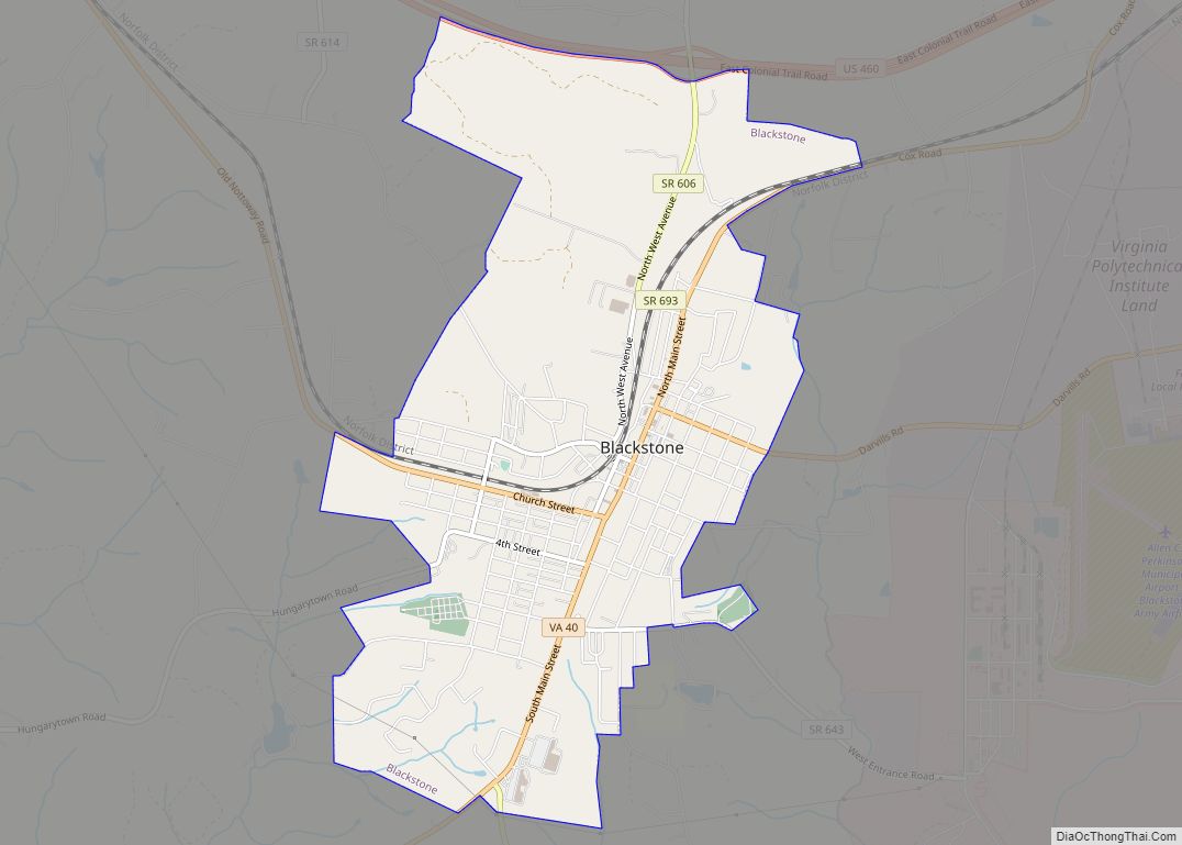 Map of Blackstone town