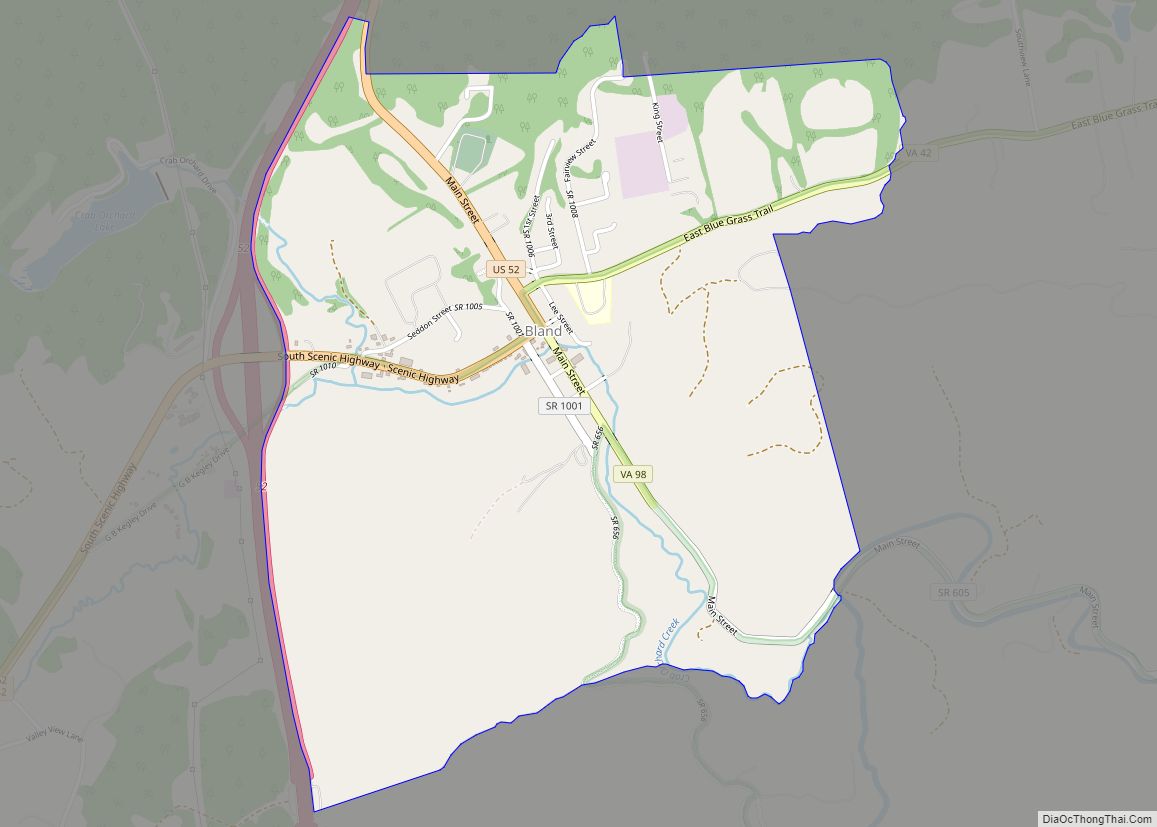 Map of Bland CDP, Virginia