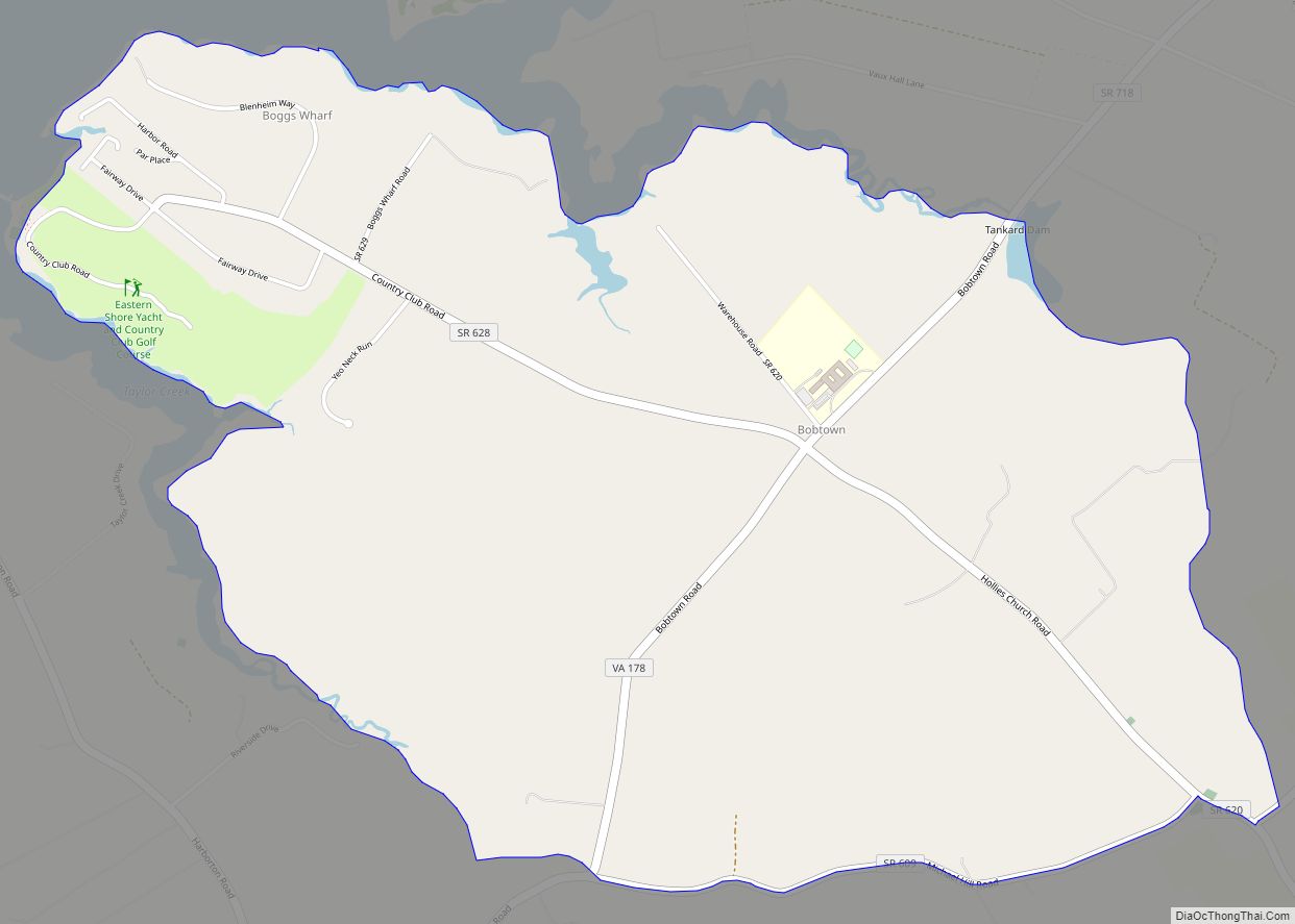 Map of Bobtown CDP, Virginia