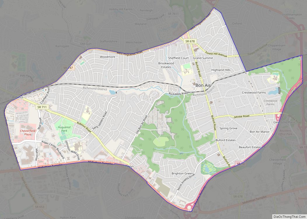 Map of Bon Air CDP, Virginia