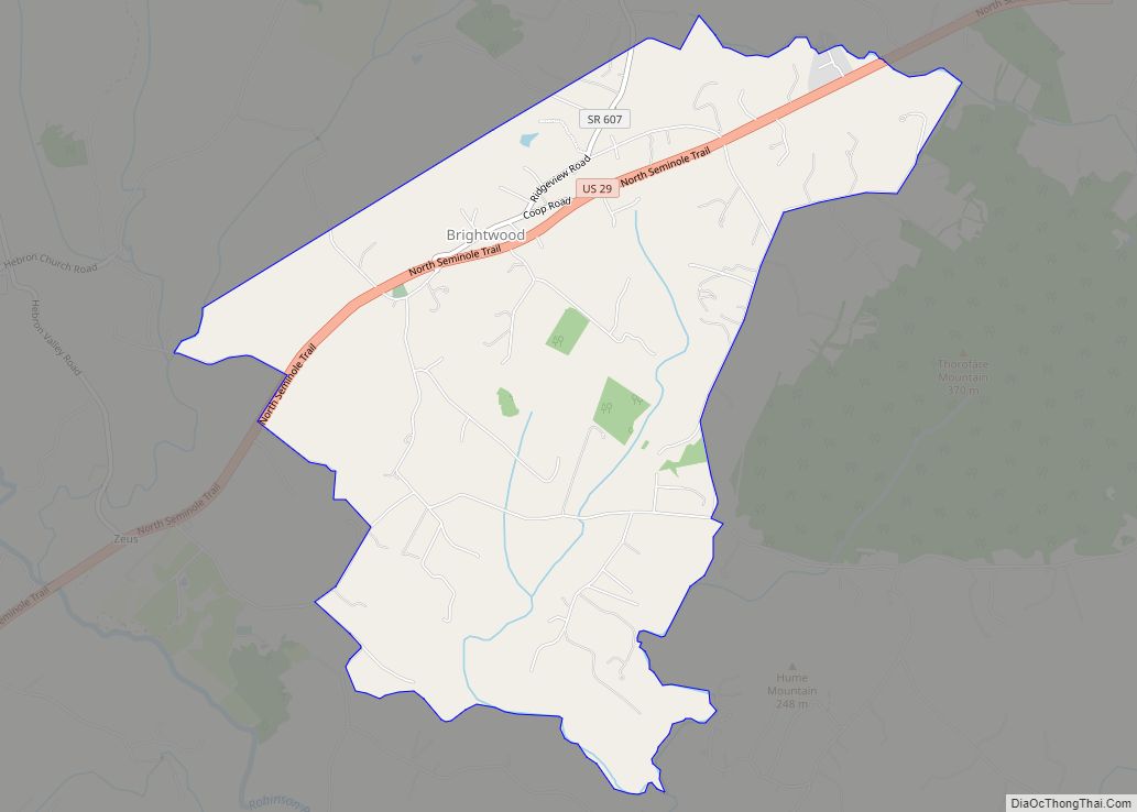 Map of Brightwood CDP