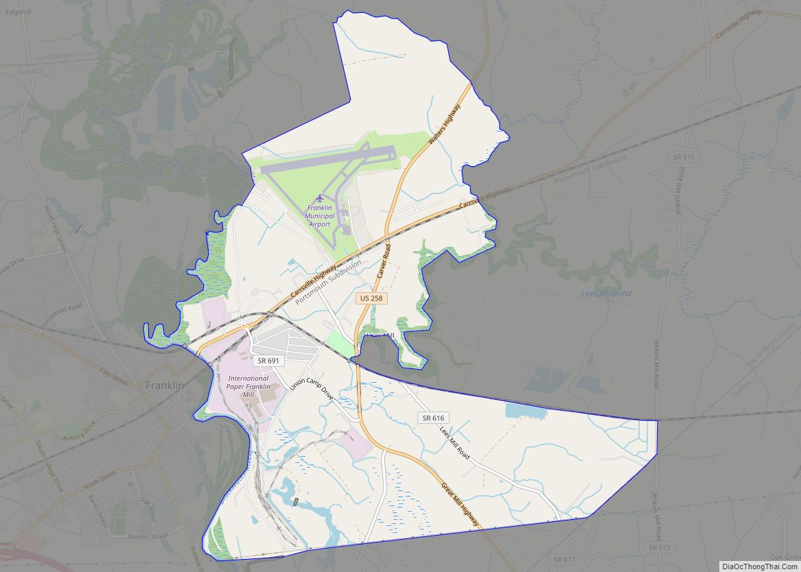 Map of Camptown CDP