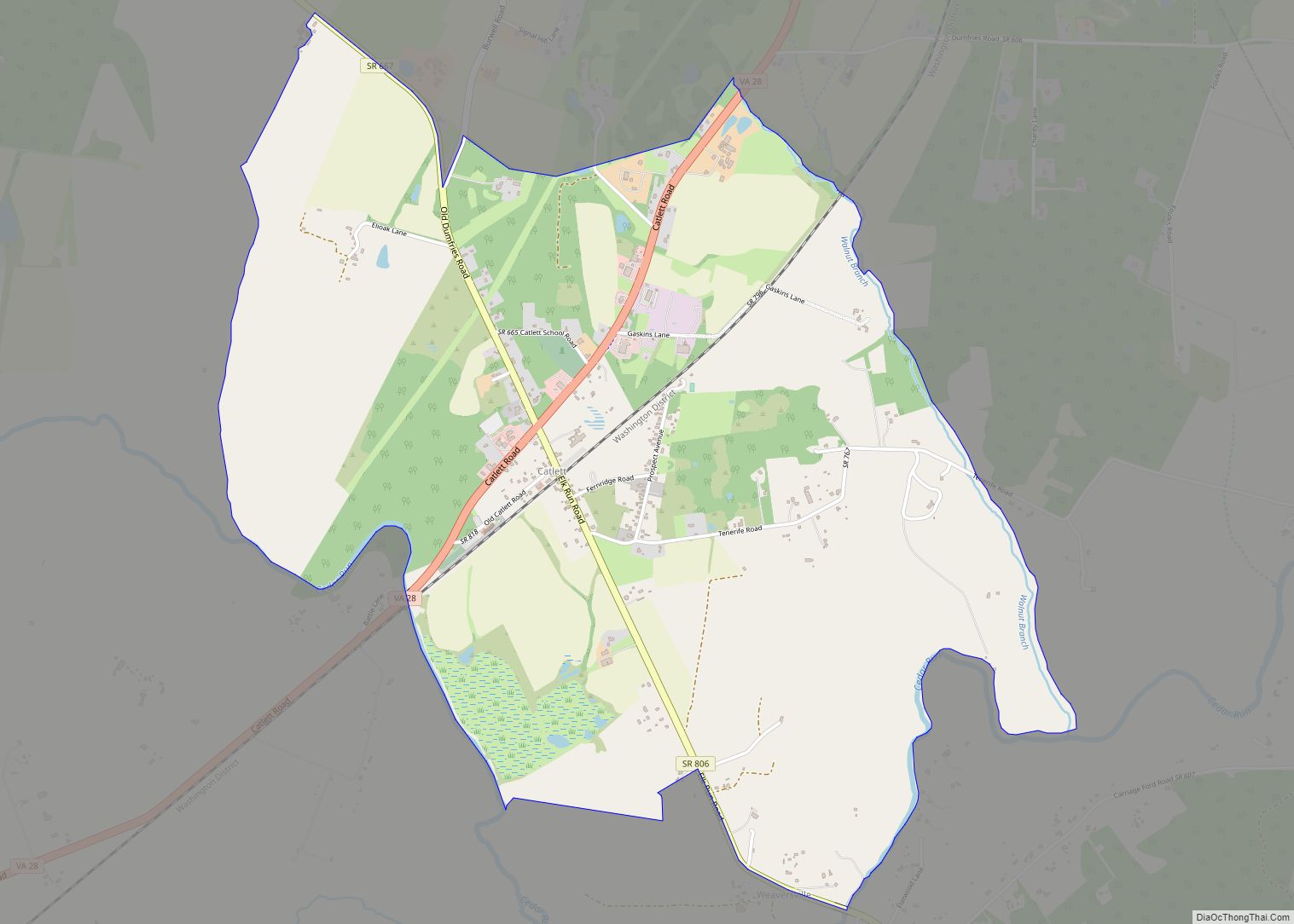 Map of Catlett CDP