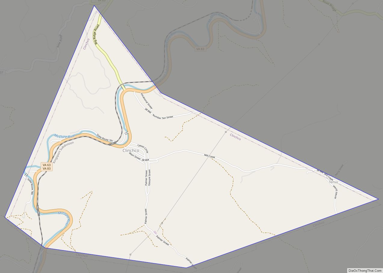 Map of Clinchco town