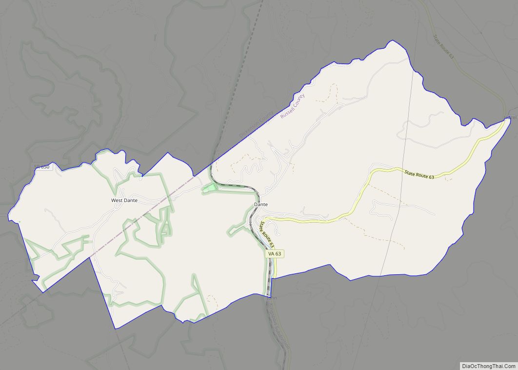 Map of Dante CDP, Virginia