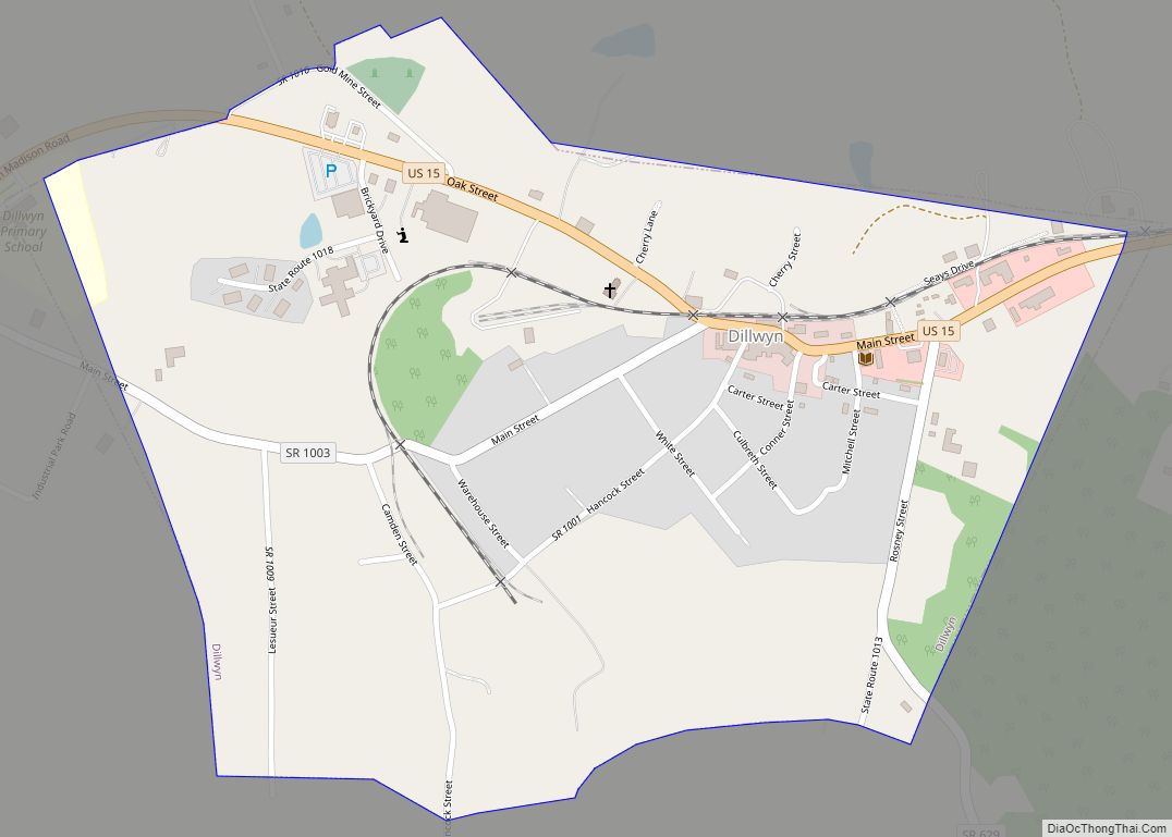 Map of Dillwyn town