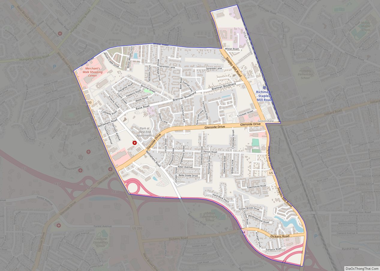 Map of Dumbarton CDP
