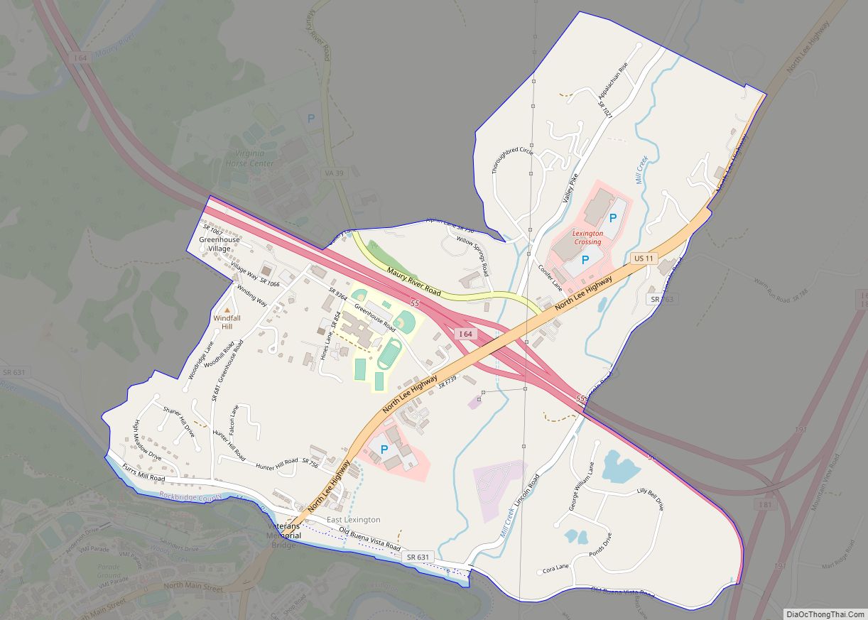 Map of East Lexington CDP