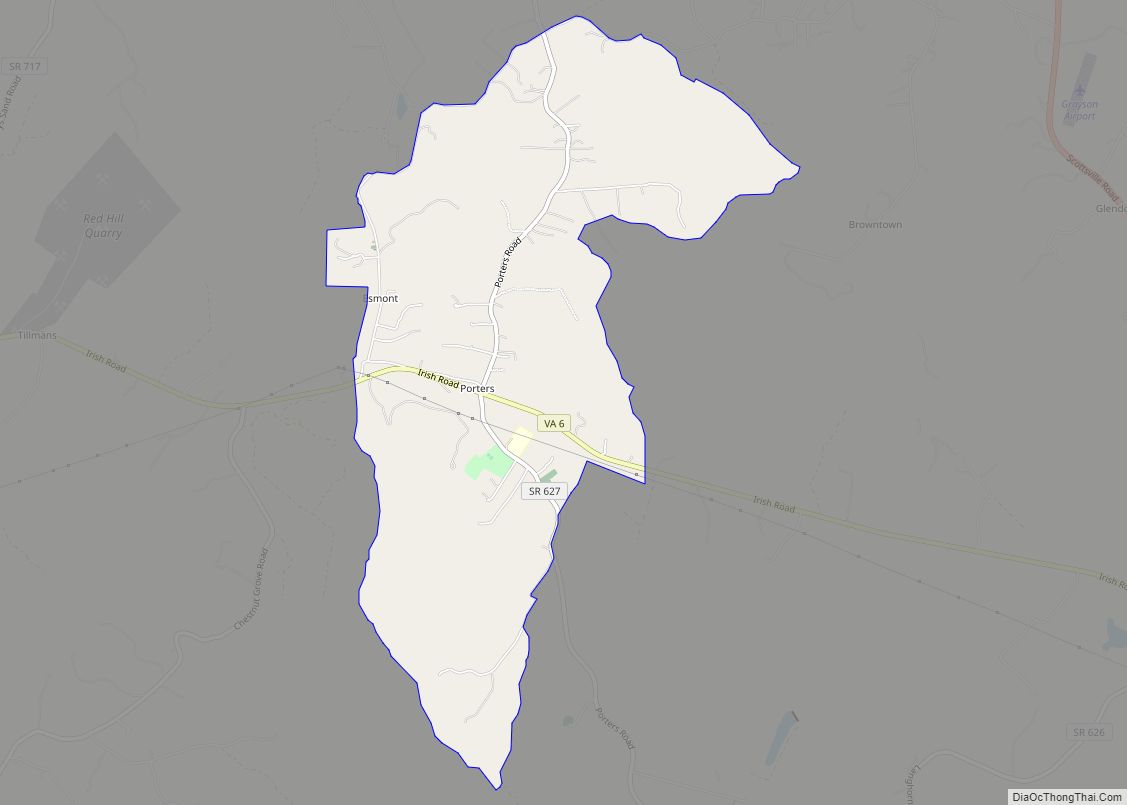Map of Esmont CDP