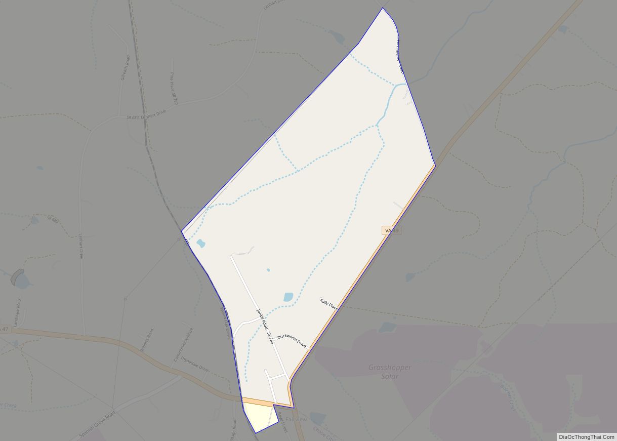 Map of Fairview CDP, Virginia