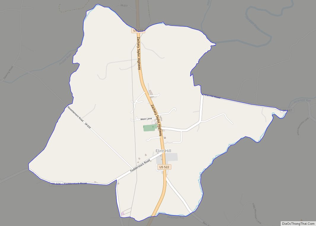 Map of Flint Hill CDP, Virginia