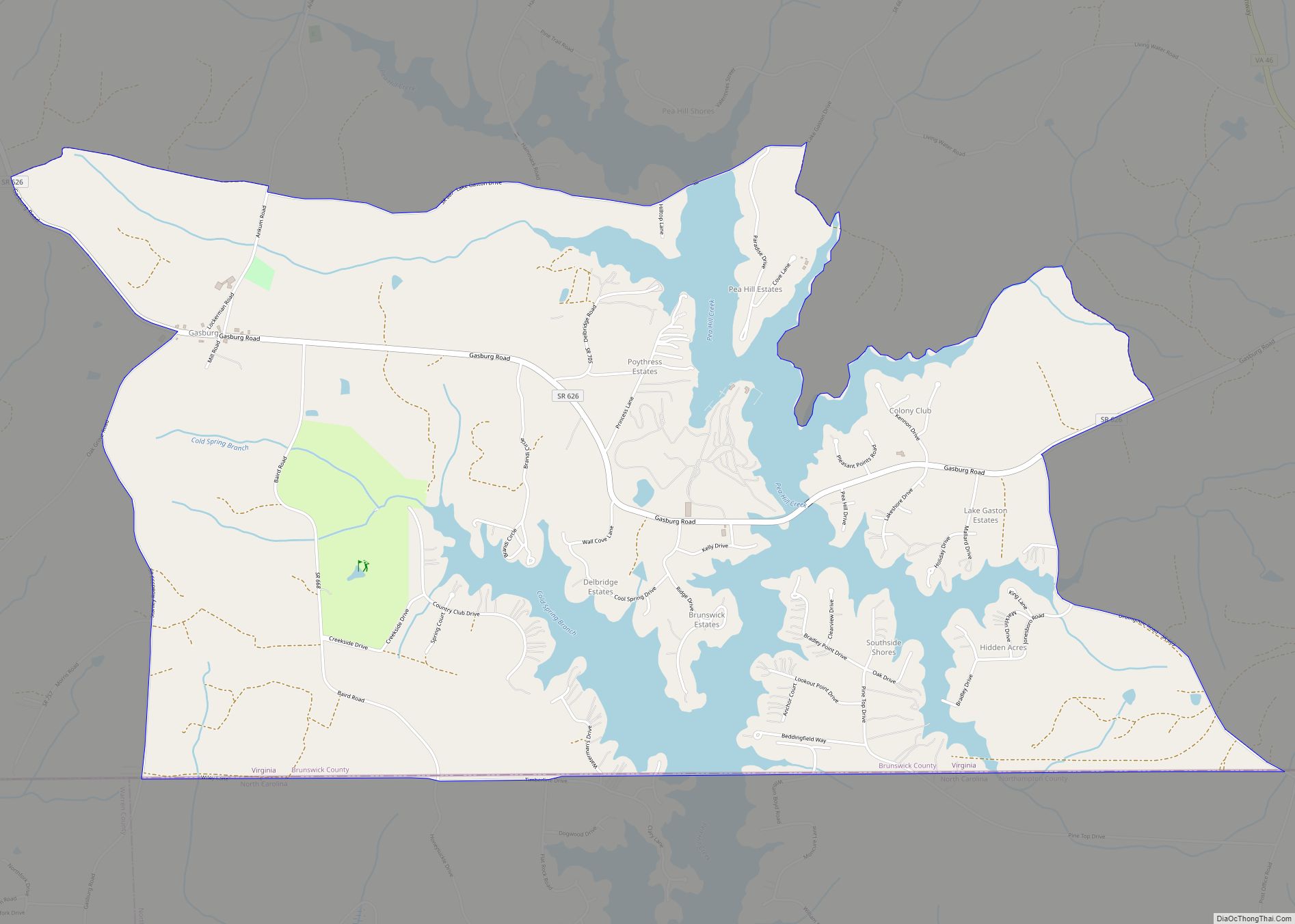 Map of Gasburg CDP