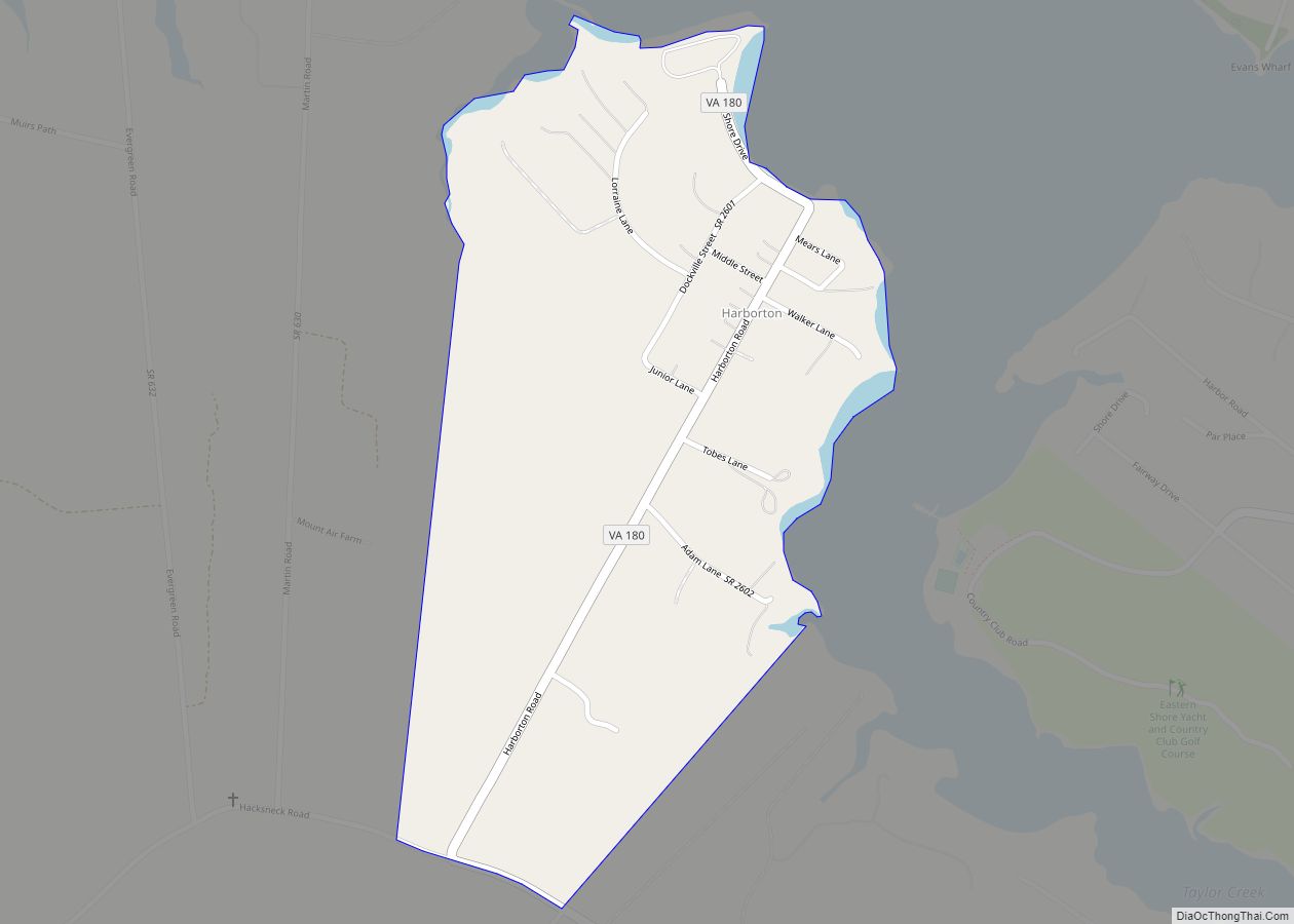 Map of Harborton CDP