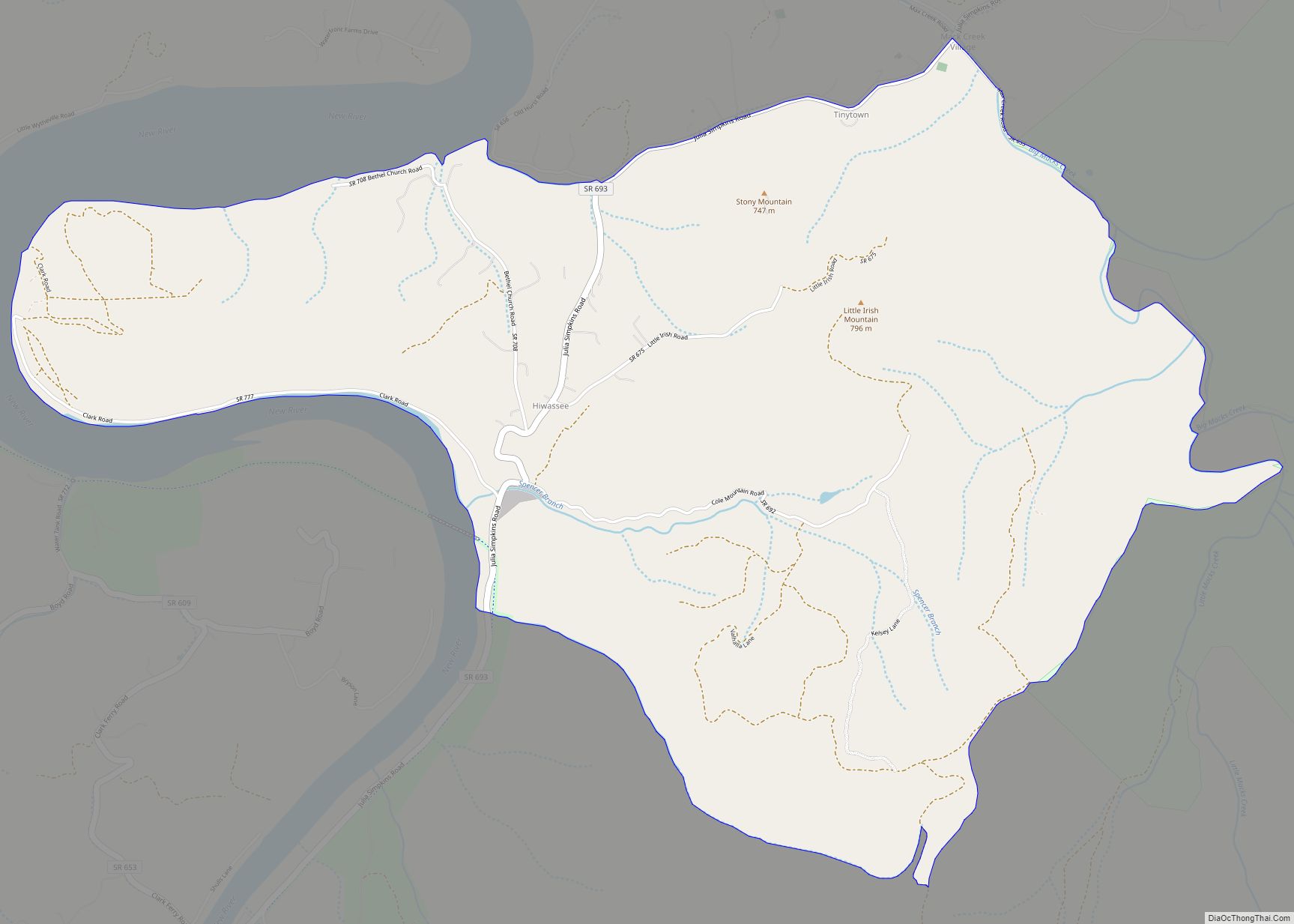 Map of Hiwassee CDP