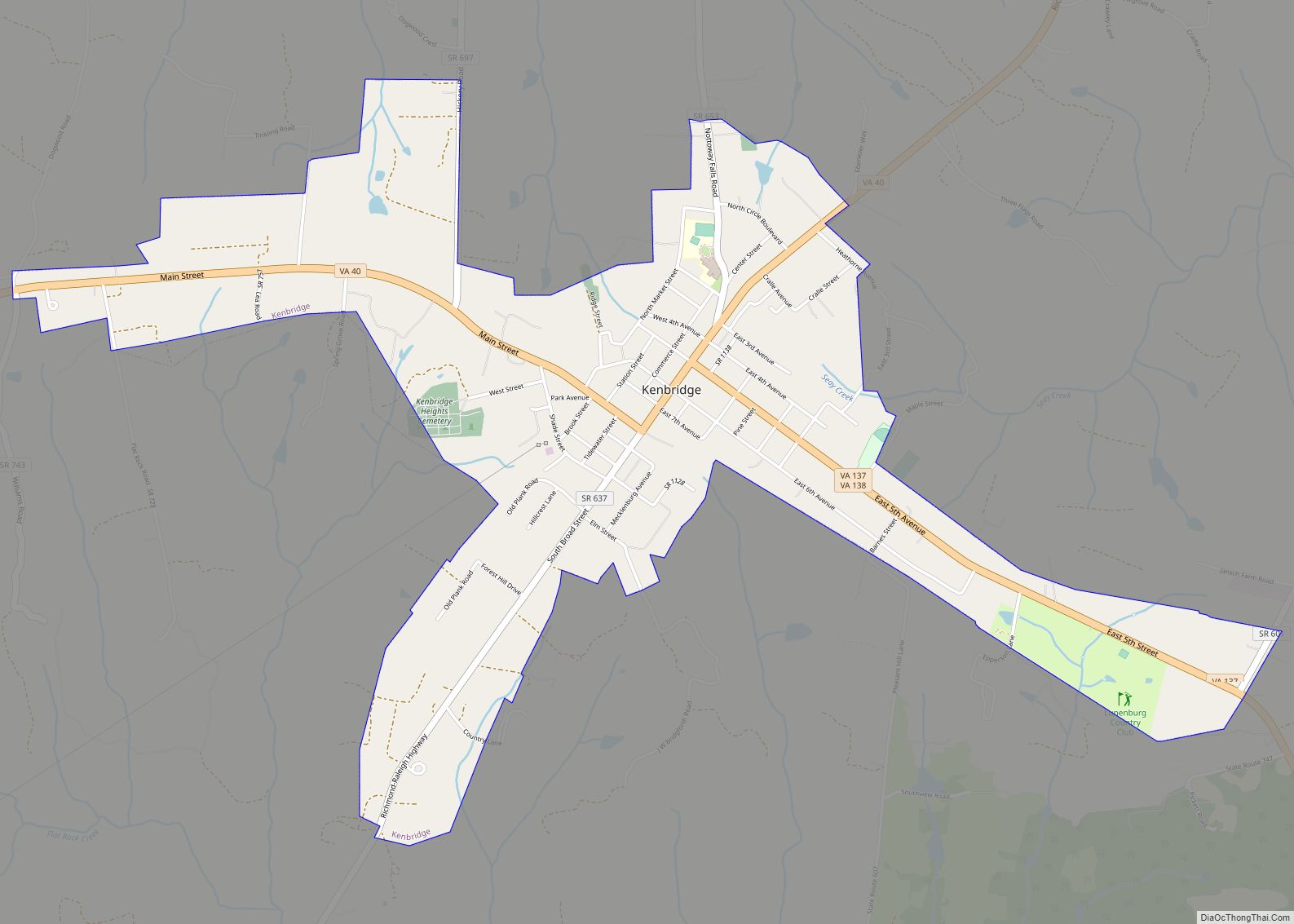 Map of Kenbridge town