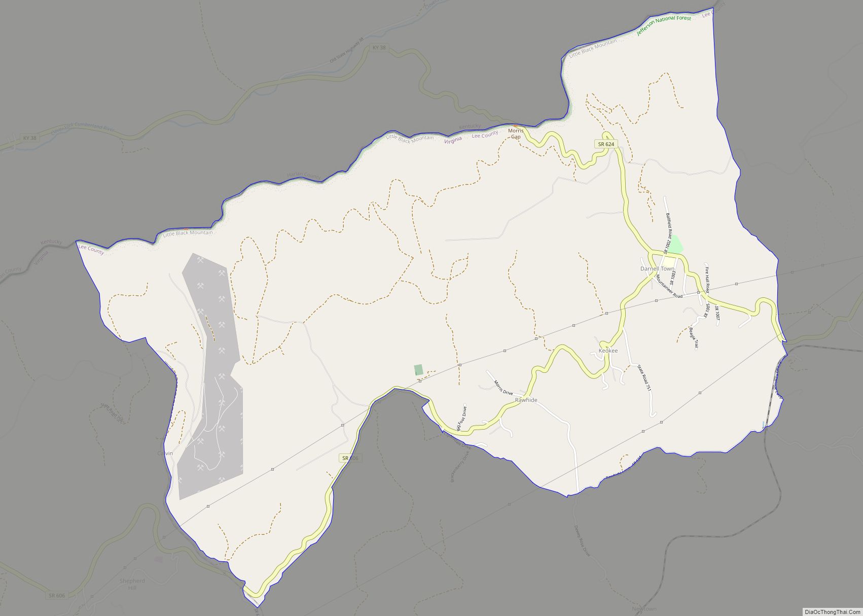 Map of Keokee CDP